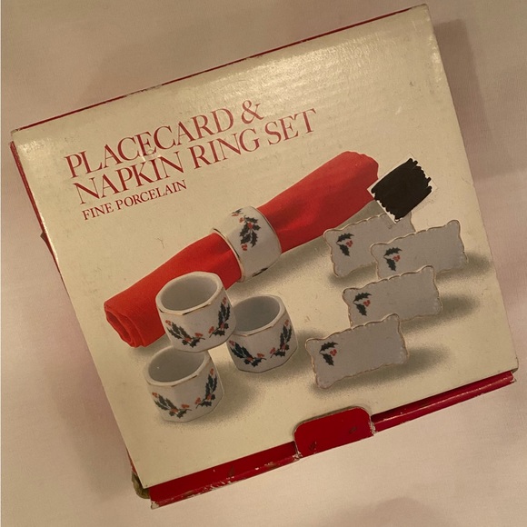 Christmas Porcelain napkin rings - Picture 2 of 6